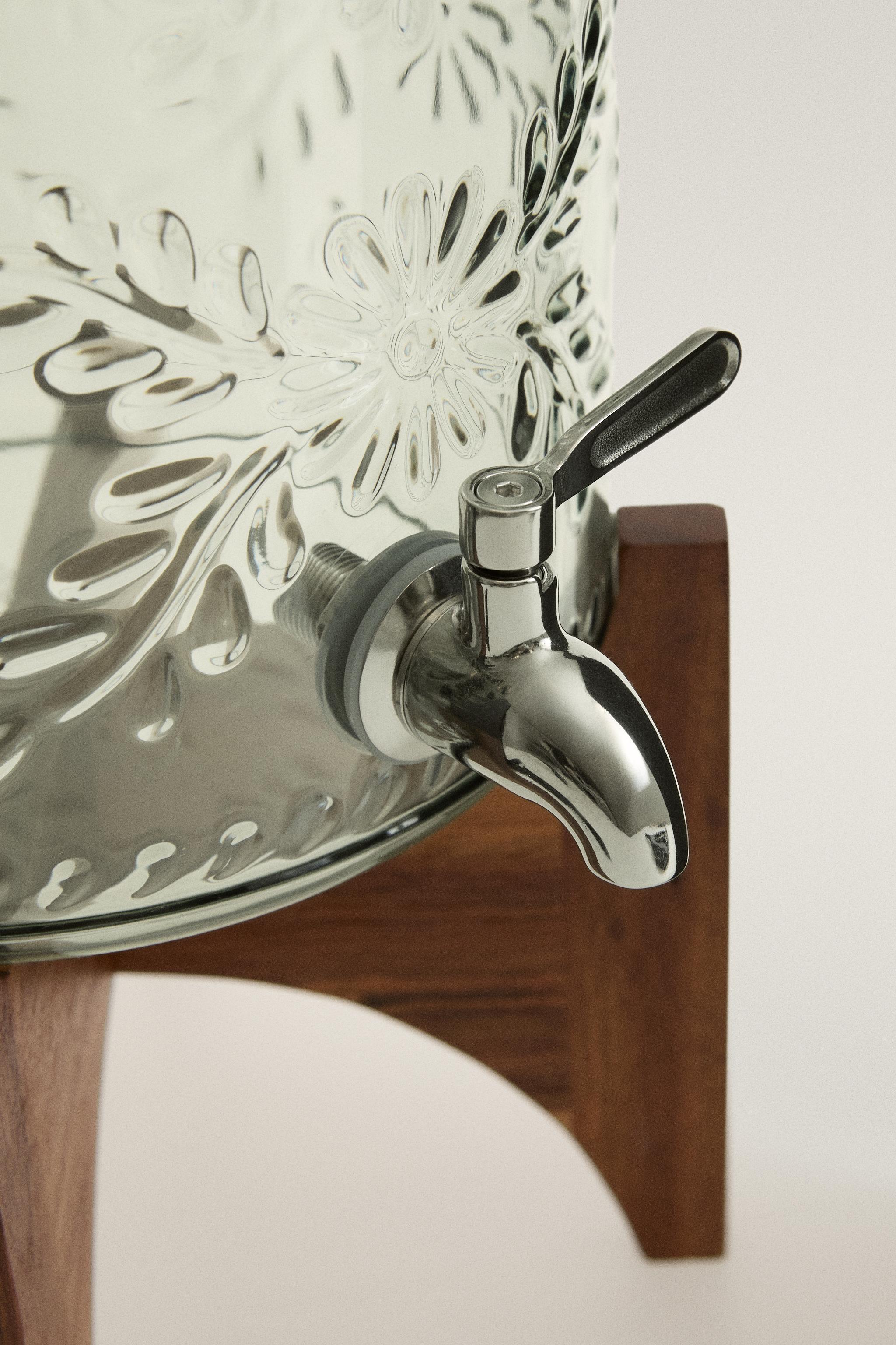 ACACIA WOOD FLORAL DISPENSER